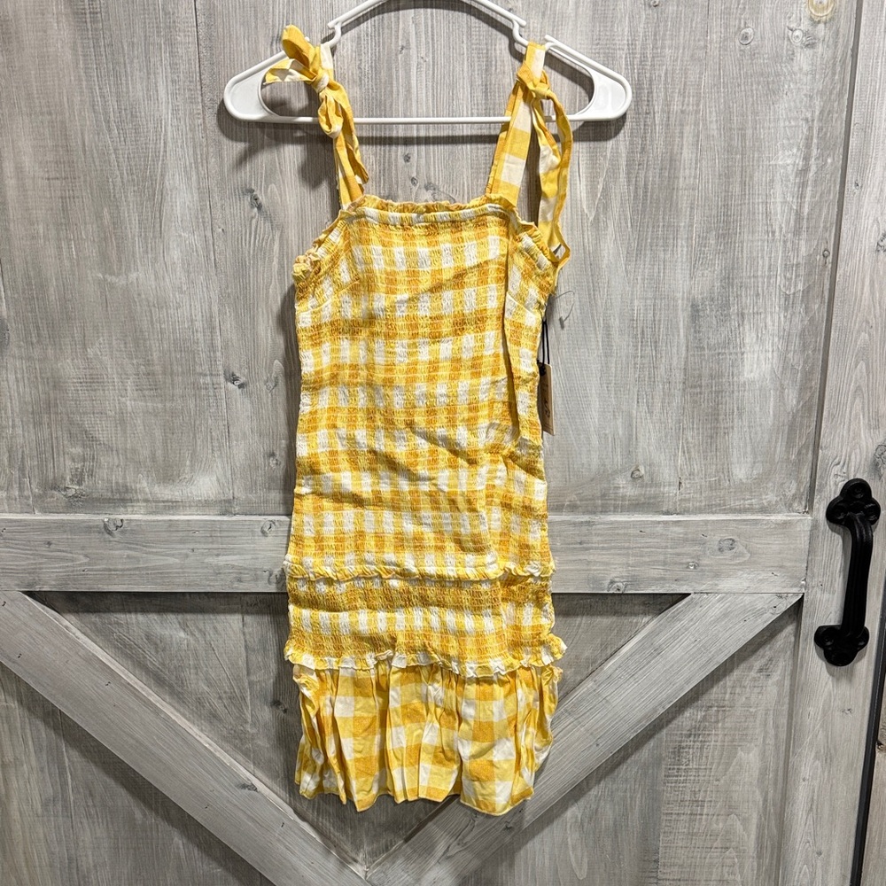 Sincerely Jules women’s M Cream and Yellow Smocked Dress NWT L1